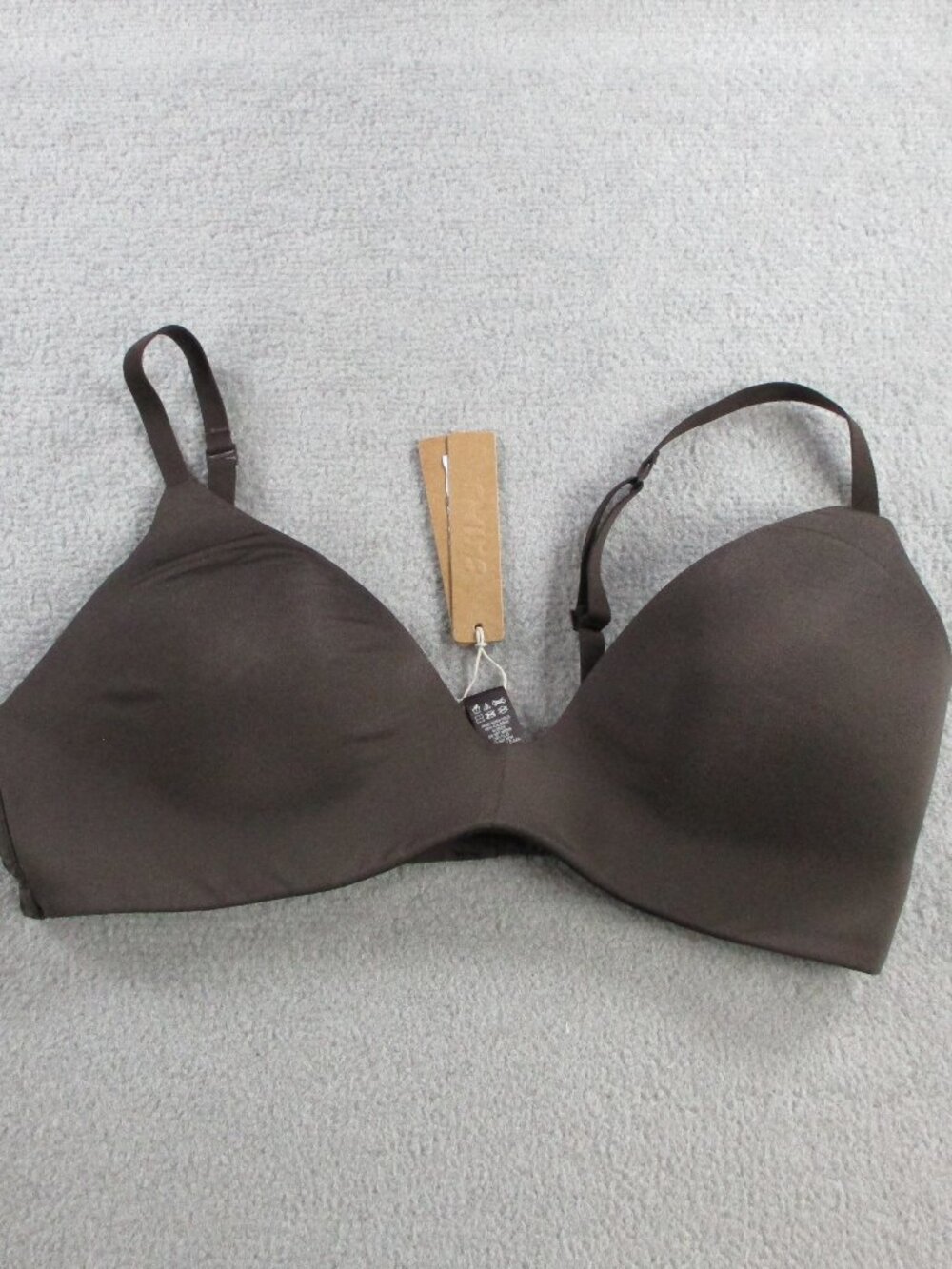 SKIMS Body Lightly Lined Bra Womens 34C Espresso Brown T Shirt Demi NEW - Picture 2 of 6